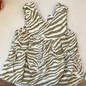 Rylee + Cru Olive and White bobble romper